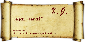 Kajdi Jenő névjegykártya