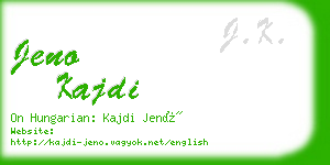 jeno kajdi business card